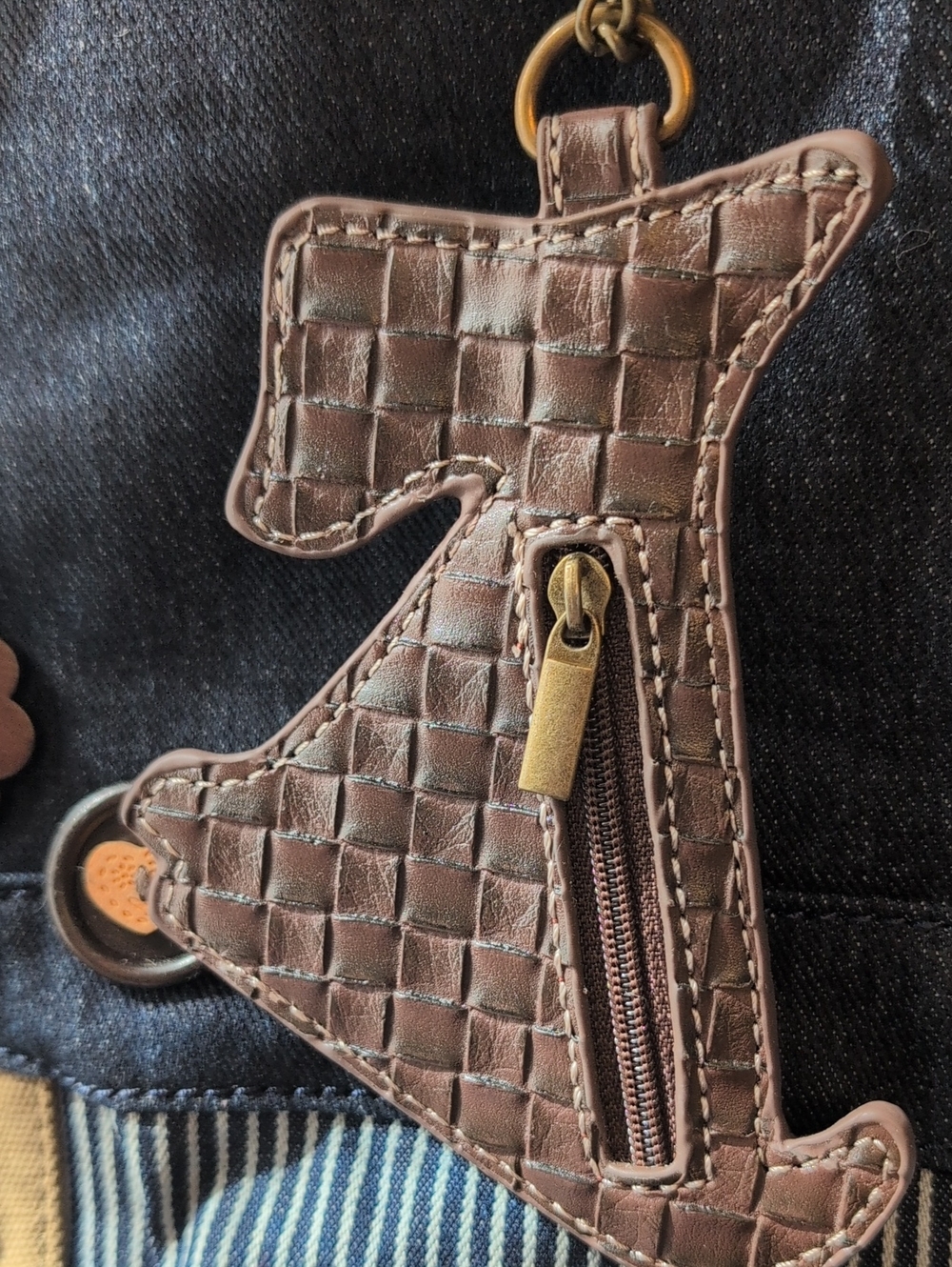 Chala Animal Key Chain Zip Coin Pouch Bag Charm - Schnauzer Dog - Picture 2 of 2